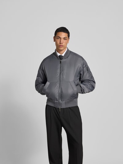 Officine Générale Bomberjacke mit Eingrifftaschen Anthrazit 4