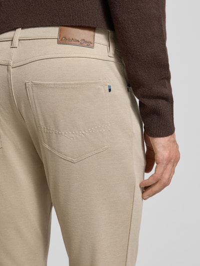 Christian Berg Men Stoffen broek met Franse steekzakken Zand - 3