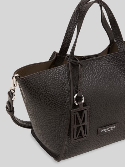 Marc O'Polo Torba na ramię ze skóry bydlęcej z detalem z logo Ciemnobrązowy 2