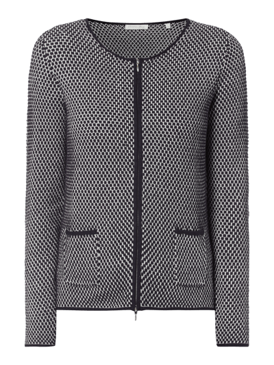 Christian Berg Woman Strickjacke mit Zweiwege-Reißverschluss  Offwhite 2