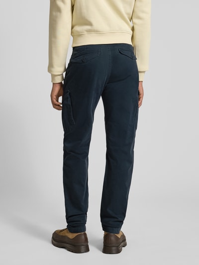 PME Legend Slim fit cargobroek met logostitching Donkerblauw - 5