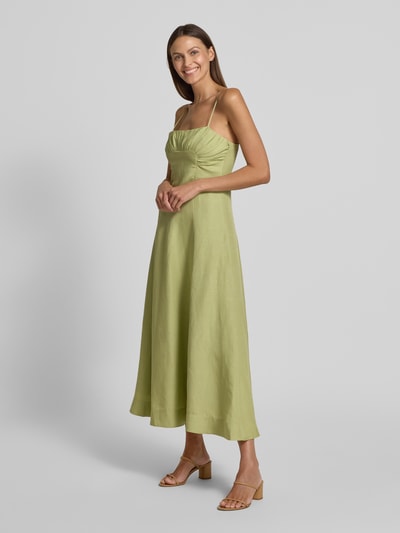 Forever New Leinenabendkleid mit verstellbaren Spaghettiträgern Hellgruen 1
