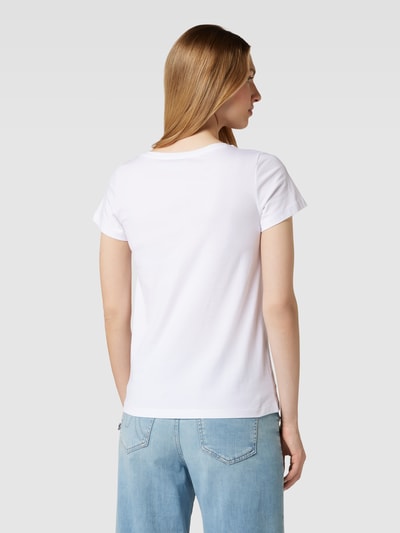 More & More T-Shirt aus reiner Baumwolle mit Motiv-Print Weiss 5