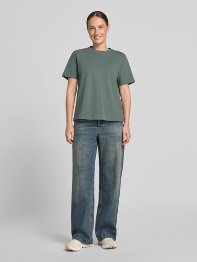 VILA T-Shirt mit Rundhalsausschnitt Modell 'NORA' Petrol 1