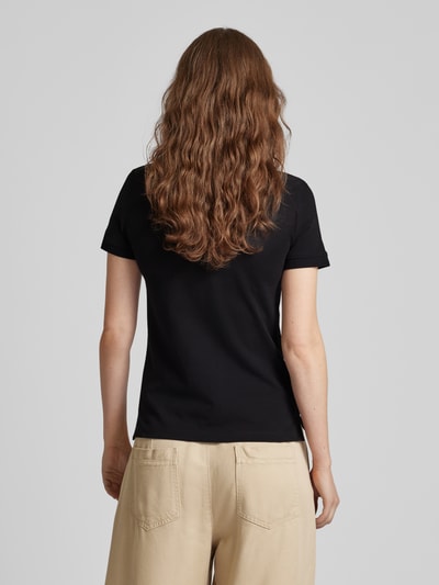 Gant Koszulka polo o kroju slim fit z wyhaftowanym logo Czarny 5