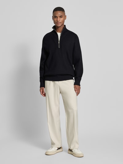 CK Calvin Klein Strickpullover aus Viskose-Mix mit Reißverschluss Black 1