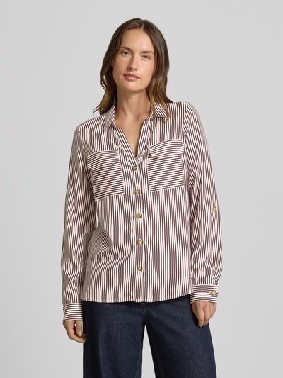 Vero Moda Regular fit overhemdblouse van pure viscose, model 'BUMPY' Bordeaux - 4