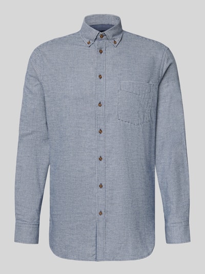 Christian Berg Men Vrijetijdsoverhemd met knoopsluiting Marineblauw - 2