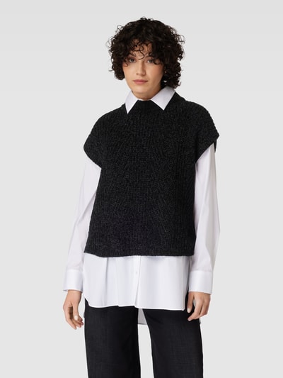 OPUS Gebreid shirt met turtleneck, model 'Pivla' Zwart - 4