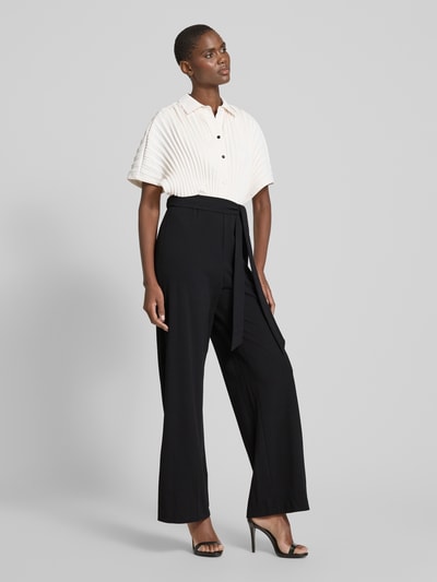 DKNY Jumpsuit in Stufen-Look Ecru 1