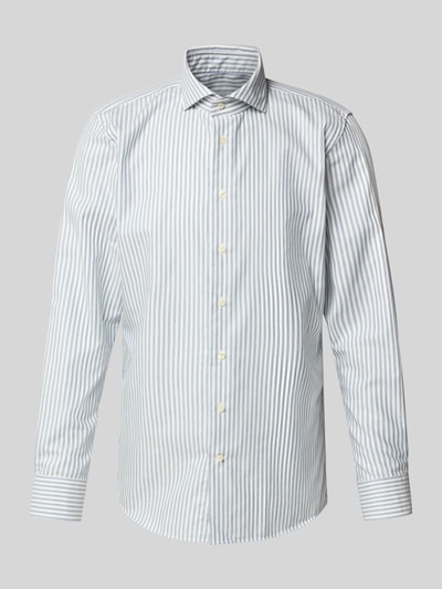 Profuomo Slim fit zakelijk overhemd met kentkraag Blauw - 2