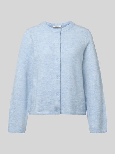 Produktfoto, Regular Fit Sweatjacke aus Woll-Mix mit Alpaka-Anteil Modell 'LULU NEW' von Selected Femme, melanż, krój regular fit, listwa guzikowa, dekolt okrągły, długi rękaw, prążkowane wykończenie, dzianina, mieszanka wełny
