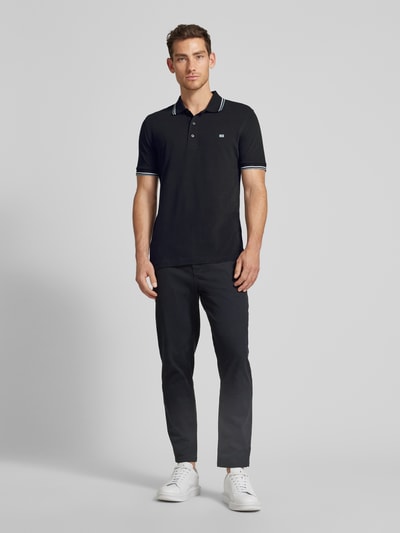 Christian Berg Men Poloshirt mit Label-Detail Black 1