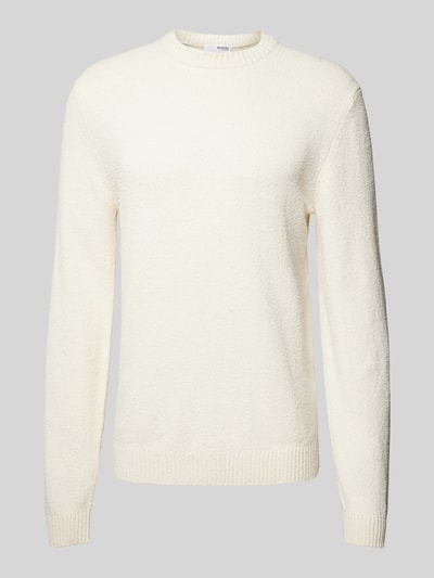 SELECTED HOMME Strickpullover mit gerippten Abschlüssen Modell 'LOOP' Offwhite 2