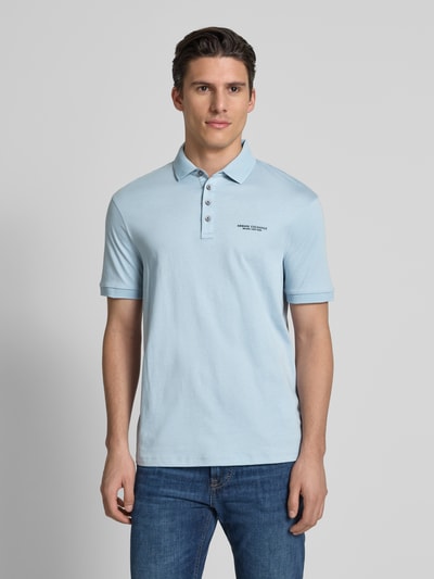 ARMANI EXCHANGE Poloshirt met labelprint Bleu - 4