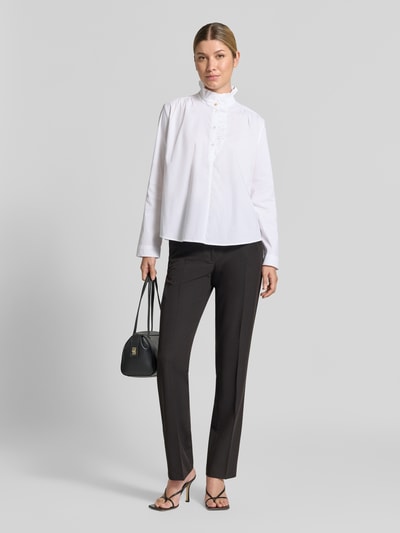 Christian Berg Woman Blouse met ruches en korte knoopsluiting Wit - 1