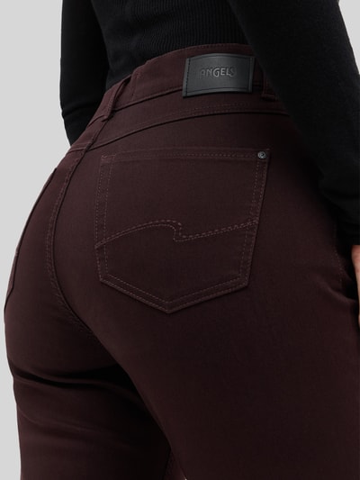 ANGELS Slim Fit jeans van katoenmix model 'CICI' Bordeaux - 3