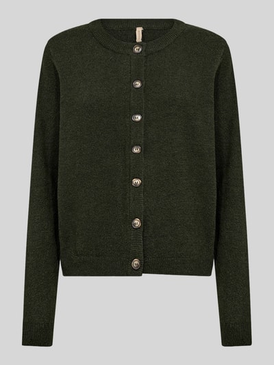 Soyaconcept Cardigan mit kontrastierenden Knöpfen Dunkelgruen 2