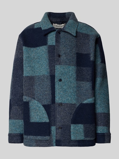Forét Jacke aus Wolle mit Umlegekragen Blau 2