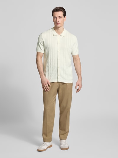 OLYMP Level 5 Slim Fit Poloshirt mit 1/2-Arm Offwhite 1