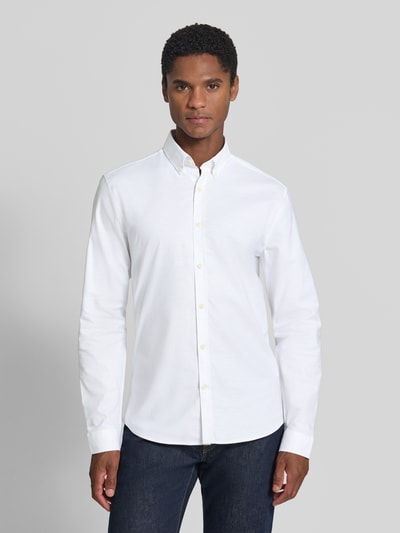 Lindbergh Regular Fit Freizeithemd aus Baumwoll-Mix Modell 'Oxford' Weiss 4