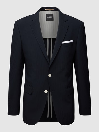 BOSS Slim Fit 2-Knopf-Sakko Modell 'Hutson' Marine 2