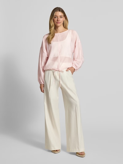 OPUS Blouse met overlappende schouders model 'Filla' Lichtroze - 1
