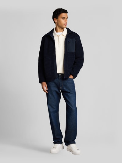 Tom Tailor Denim Teddyjacke mit Brusttasche Marine 1