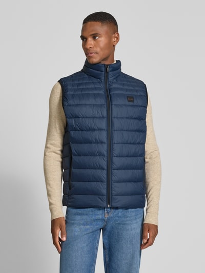 BOSS Orange Slim fit bodywarmer met ritszakken, model 'ODENO2' Marineblauw - 4