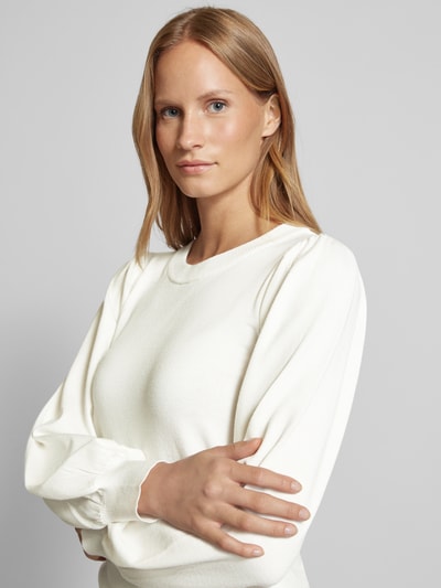 MSCH Copenhagen Gebreide pullover met pofmouwen, model 'Tamana Rachelle' Offwhite - 3