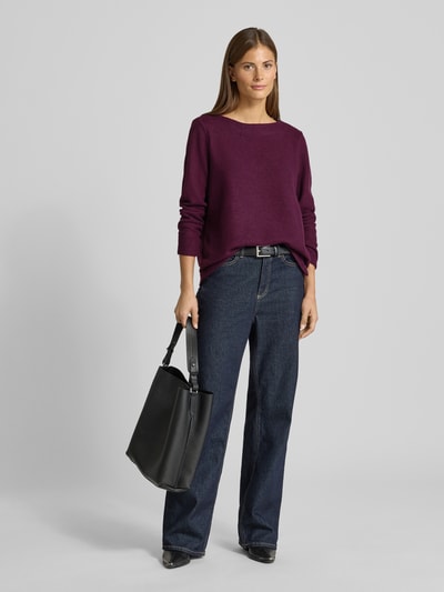 Tom Tailor Regular Fit Sweatshirt mit Viskose-Anteil Bordeaux 1