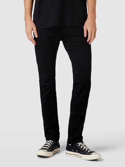 Tommy Jeans Slim Fit Jeans in unifarbenem Design Modell 'SCANTON' Black 4