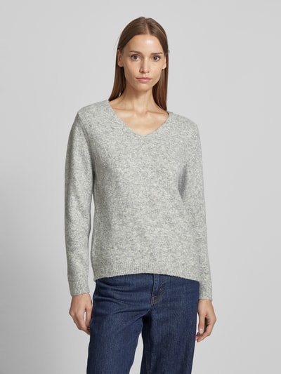 ZABAIONE Gebreide pullover met ribboorden Lichtgrijs - 4