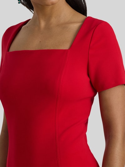 Lauren Ralph Lauren Cocktailkleid mit Karree-Ausschnitt Rot 3