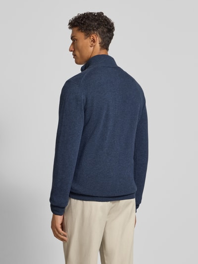 Gant Strickjacke mit Reißverschluss Marine Melange 5