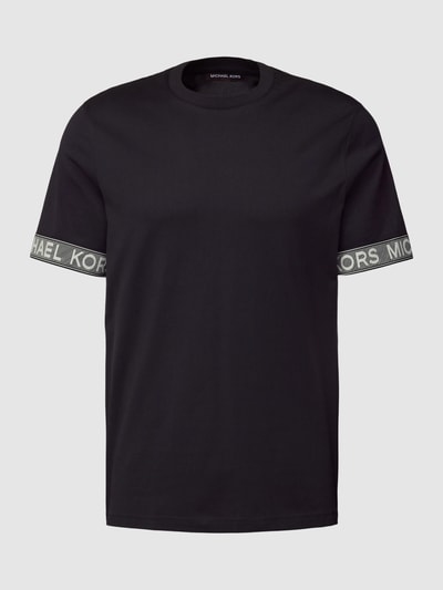 Michael Kors T-shirt z paskami z logo Czarny 2