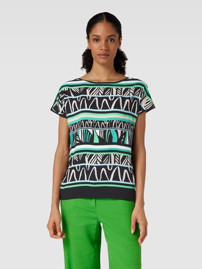 Betty Barclay T-shirt we wzory na całej powierzchni Czarny 4