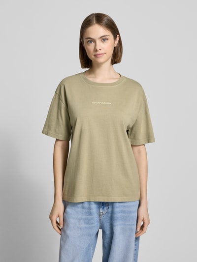 Marc O'Polo Denim T-Shirt mit Label-Print Oliv 4