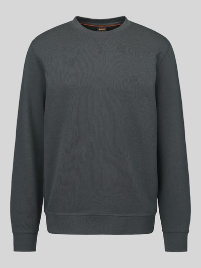 BOSS Orange Regular Fit Sweatshirt aus reiner Baumwolle Modell 'Westart' Khaki 2