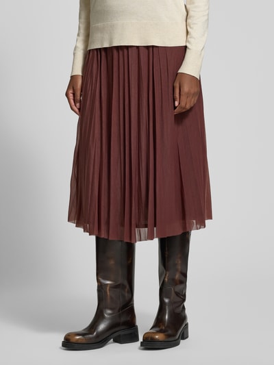 GUIDO MARIA KRETSCHMER WOMAN Plooirok met elastische band, model 'Astrid' Bordeaux - 4