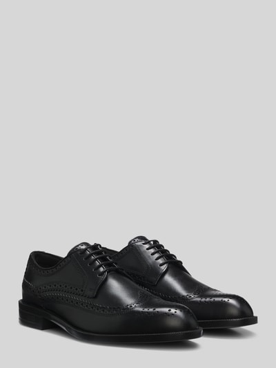 BOSS Veterschoenen van echt leer model 'Tayil_Derb' Zwart - 2