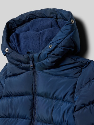 s.Oliver RED LABEL Regular fit gewatteerd jack met imitatiebont Marineblauw - 2