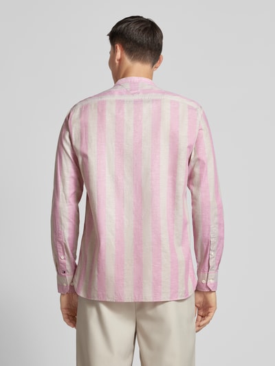 Tommy Hilfiger Tailored Regular fit vrijetijdsoverhemd met maokraag, model 'BOLD' Roze - 5