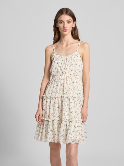 ONLY Getailleerde mini-jurk met plooien, model 'DINA' Offwhite - 4