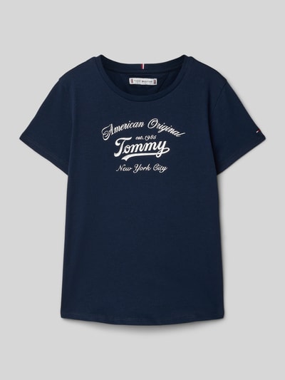 Tommy Hilfiger Teens Regular Fit T-Shirt aus Baumwoll-Mix Marine 1