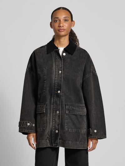 ARMEDANGELS Kurtka jeansowa o kroju oversized z czystej bawełny Antracytowy 4
