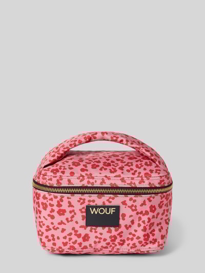 WOUF Kulturbeutel mit Logo-Patch Modell 'Roar' Pink 1