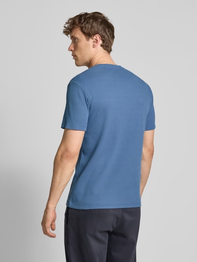 Christian Berg Men T-shirt z fakturowanym wzorem Jeansowy niebieski 5