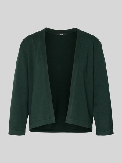 Produktfoto, Strickjacke aus Viskose-Baumwoll-Mix mit 3/4-Arm von Zero in Dunkelgrün, Regular-Fit, offene Passform, glatte Textur