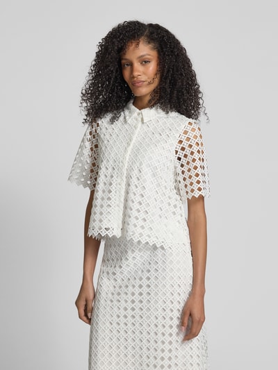 comma Regular Fit Hemdbluse mit 1/2-Arm Weiss 4